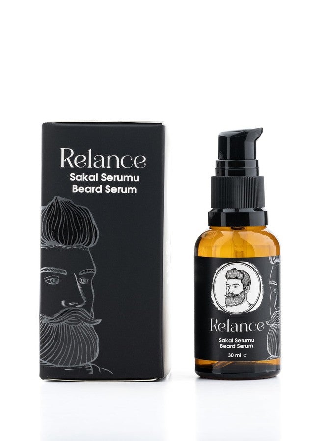 Relance Premium Beard Serum, Black and Amber Glass Bottle, 30ml - Image 3